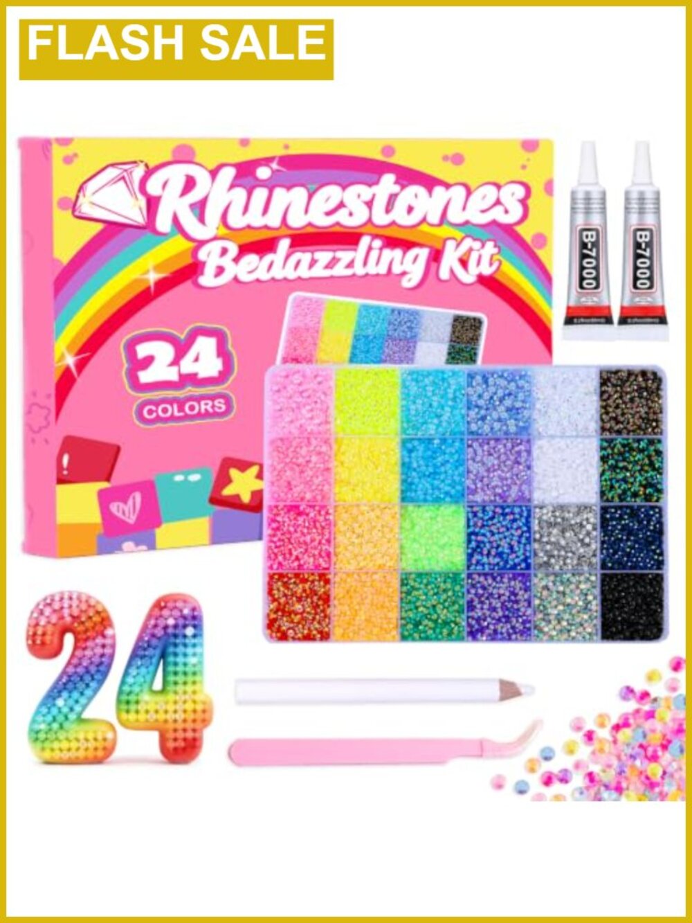 Bedazzling kit 30000 resin rhinestones with glue & tools DIY craft
